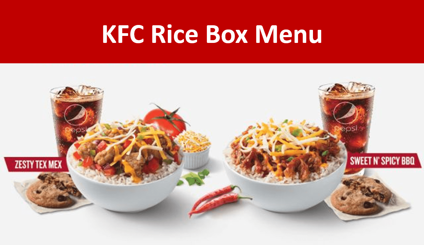 KFC Rice Box Menu