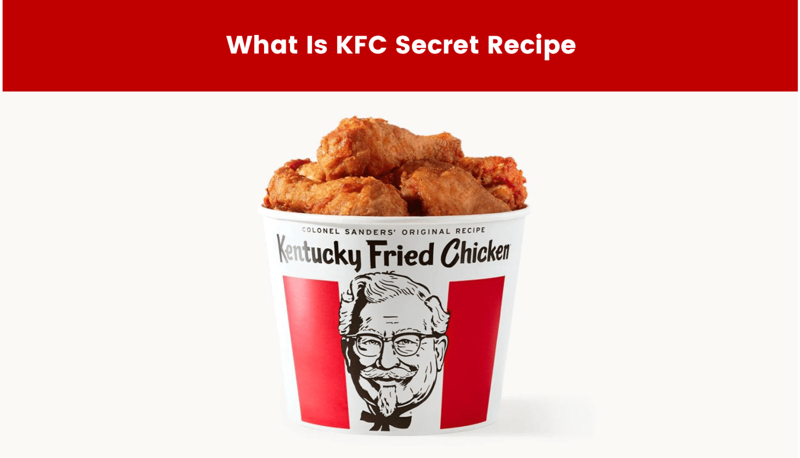 What is KFC Secret Recipe