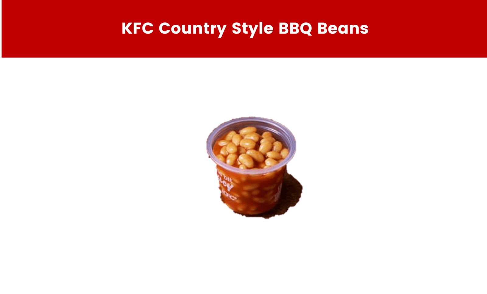 KFC Country Style BBQ Beans
